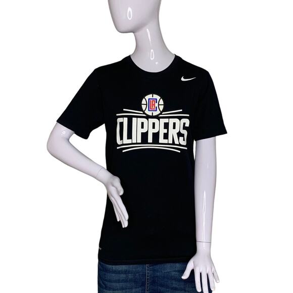 NBA Los Angeles Clippers Nike Tee Unisex Graphic T-shirt Short Sleeve Black Sz S - Picture 1 of 9
